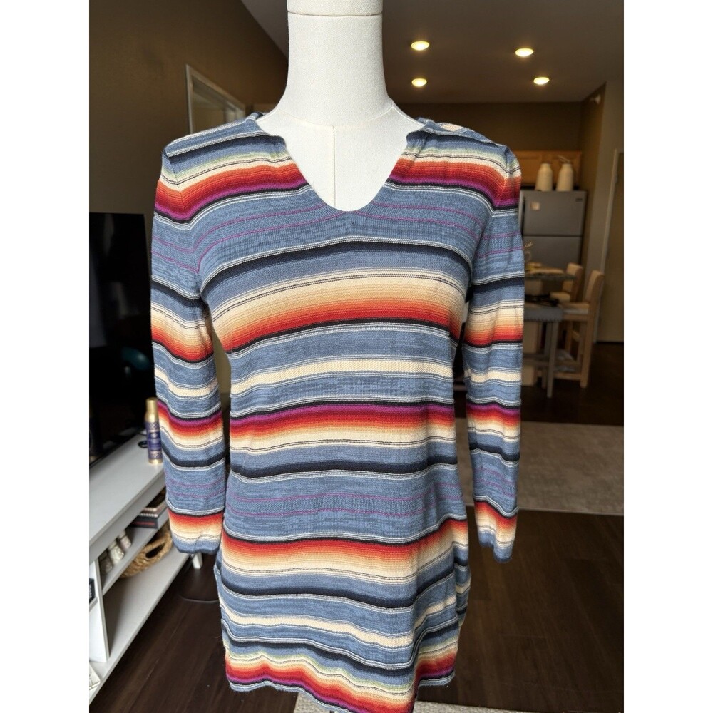 Ralph Lauren Serape Striped Top Women’s Small Multicolo Knit  Boho Southwestern